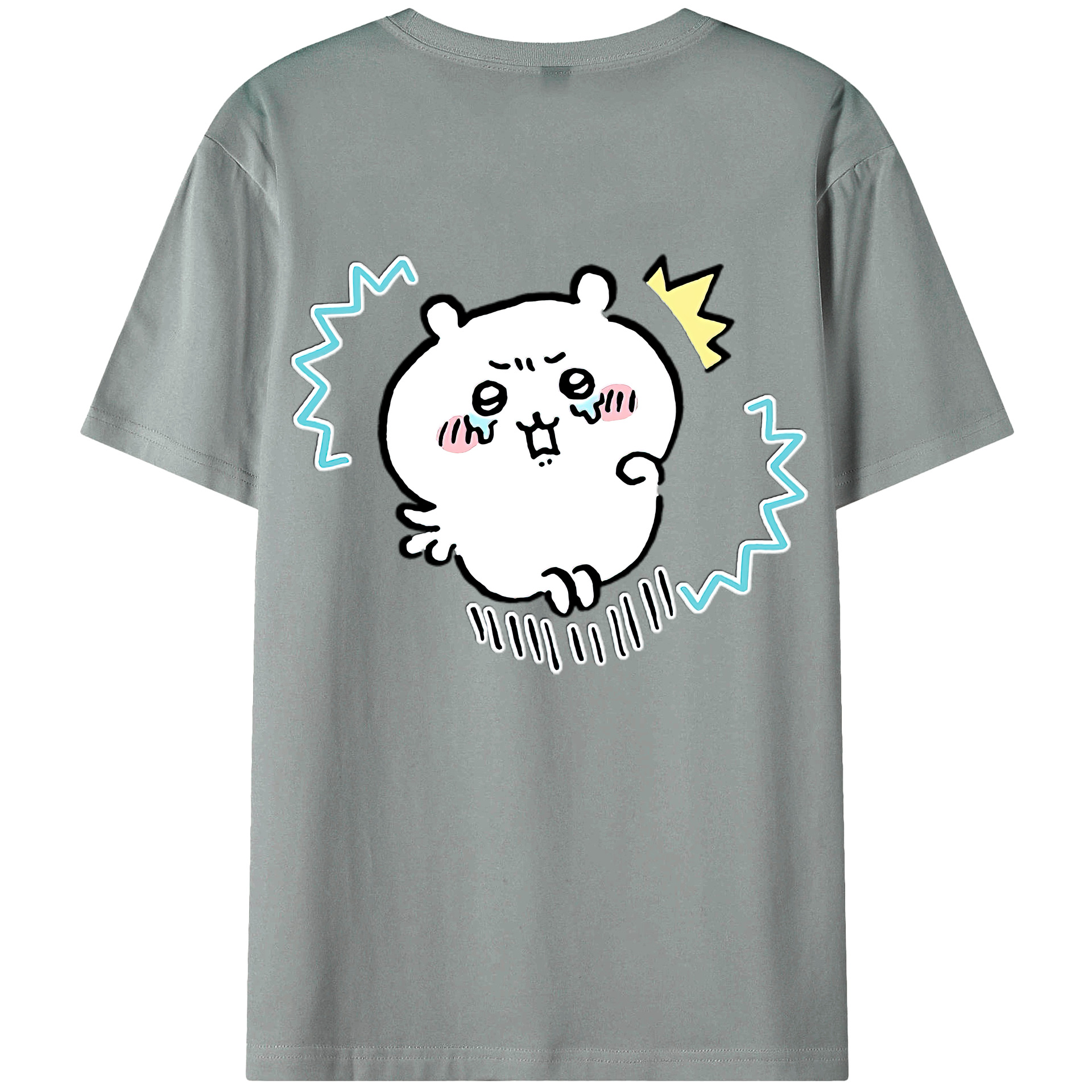 （画像用） ちいかわ ちいかわ Chii-kawa chiikawa 綿100％ メンズ半袖Tシャツ（バックプリント） 通気性